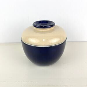 Tuhu Pottery Ceramic Bowl with Lid in Indigo